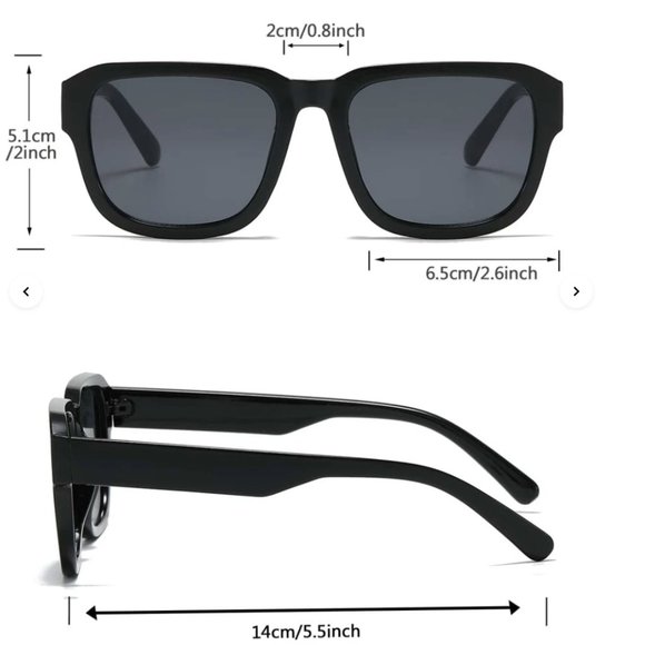 Large Square Frame Sunglasses - Picture 2 of 2